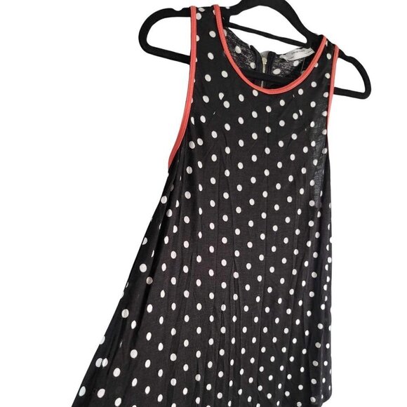 Zara W&B collection Black with white polka dot tank top - Picture 1 of 8